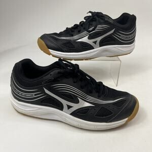 Mizuno Cyclone Speed 3 Womens Volleyball Shoes Sz6.5 Black Silver Gum Sole Court